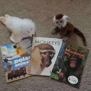 Monkey & Polar Animal Book Lot; Make An Offer!